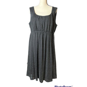 Soho Apparel Sleeveless Midi Dress in Black and White Polka Dots Size 18W